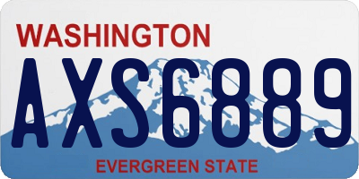WA license plate AXS6889