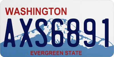 WA license plate AXS6891