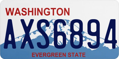 WA license plate AXS6894