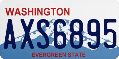 WA license plate AXS6895