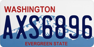 WA license plate AXS6896