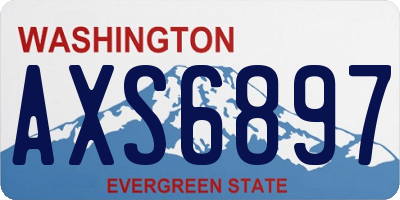 WA license plate AXS6897