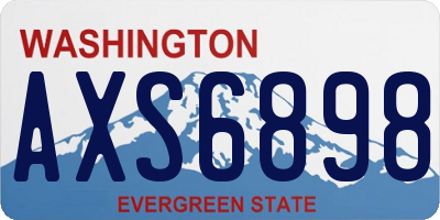 WA license plate AXS6898