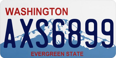 WA license plate AXS6899