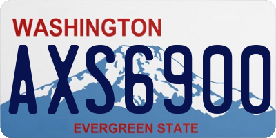 WA license plate AXS6900