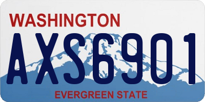 WA license plate AXS6901