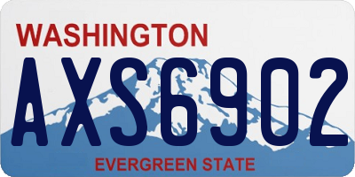 WA license plate AXS6902