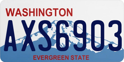 WA license plate AXS6903
