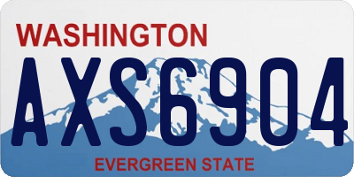 WA license plate AXS6904