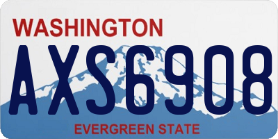 WA license plate AXS6908