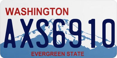 WA license plate AXS6910