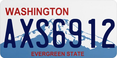WA license plate AXS6912