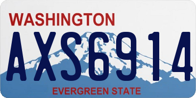 WA license plate AXS6914