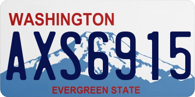 WA license plate AXS6915