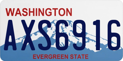 WA license plate AXS6916