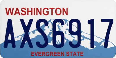 WA license plate AXS6917