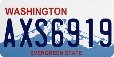 WA license plate AXS6919