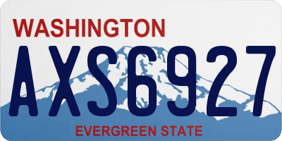 WA license plate AXS6927