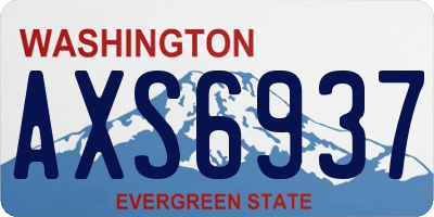 WA license plate AXS6937