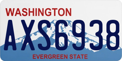 WA license plate AXS6938
