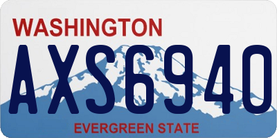 WA license plate AXS6940