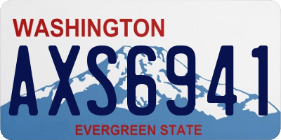WA license plate AXS6941