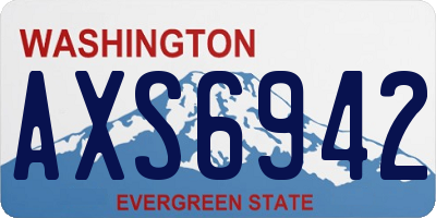 WA license plate AXS6942