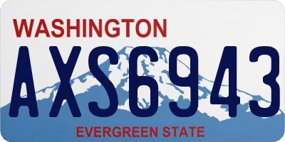 WA license plate AXS6943