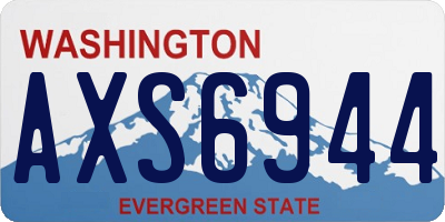 WA license plate AXS6944