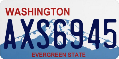 WA license plate AXS6945