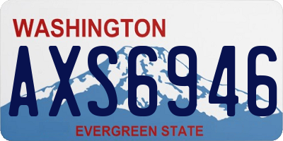 WA license plate AXS6946