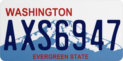 WA license plate AXS6947