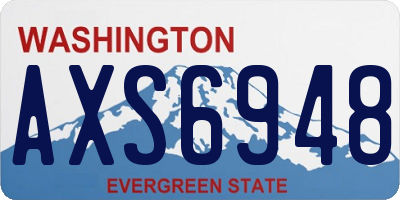 WA license plate AXS6948