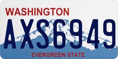 WA license plate AXS6949