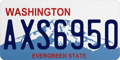 WA license plate AXS6950
