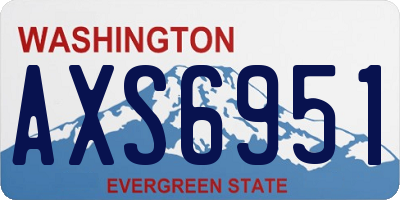 WA license plate AXS6951