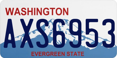 WA license plate AXS6953