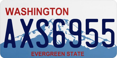 WA license plate AXS6955
