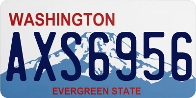 WA license plate AXS6956