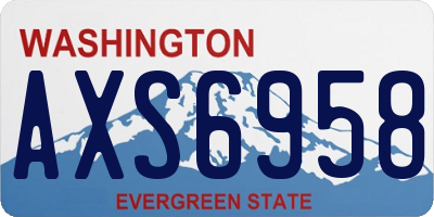 WA license plate AXS6958