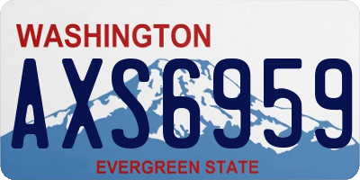 WA license plate AXS6959