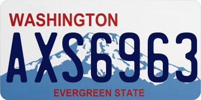 WA license plate AXS6963