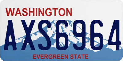 WA license plate AXS6964