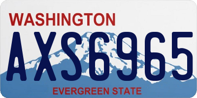 WA license plate AXS6965