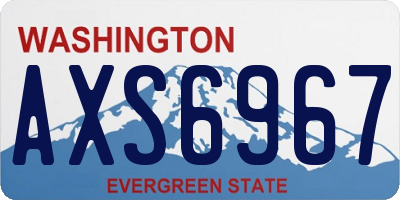WA license plate AXS6967