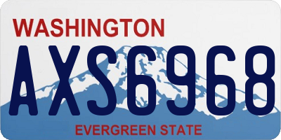 WA license plate AXS6968