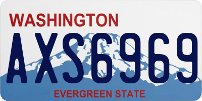 WA license plate AXS6969
