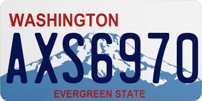 WA license plate AXS6970