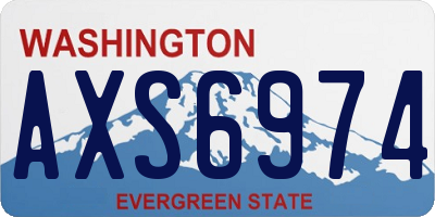 WA license plate AXS6974