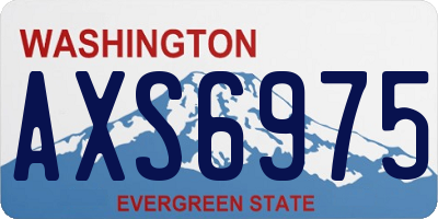 WA license plate AXS6975